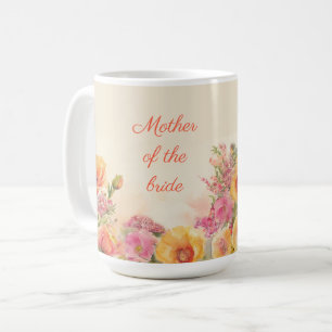 Floral Wasserfarbe Mutter der Braut Kaffeetasse