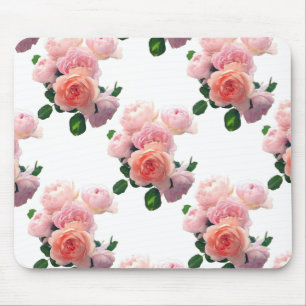 Floral Wasserfarbe Rosa Rosen Elegante Vorlage Mousepad
