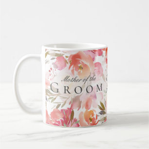 Floral Wasserfarbe Rote Rose Mutter des Raumes Kaffeetasse