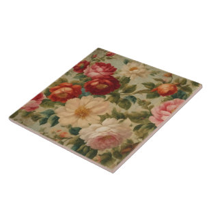 Floral Wasserfarbe Vintag Moderne Sammlung Fliese