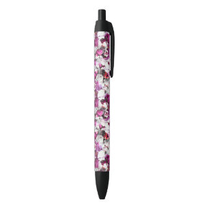 Floral Watercolor - Abstraktes Design in Rosa und Kugelschreiber