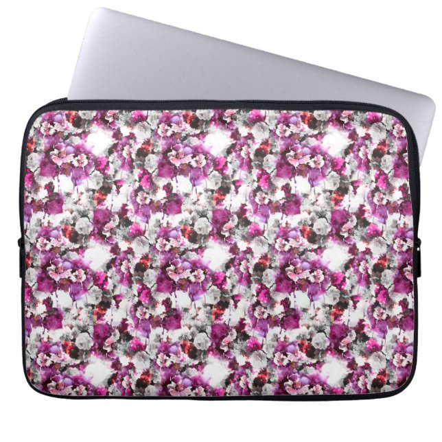 Floral Watercolor - Abstraktes Design in Rosa und  Laptopschutzhülle (Vorderseite)