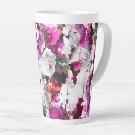 Floral Watercolor - Abstraktes Design in Rosa und  Milchtasse