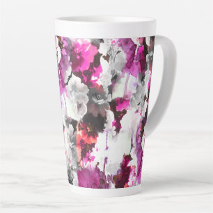Floral Watercolor - Abstraktes Design in Rosa und Milchtasse