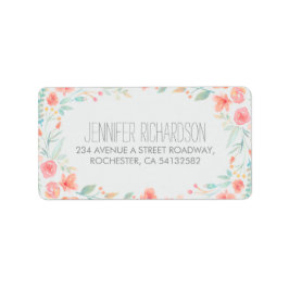 Floral Watercolor-Adressetiketten Adressaufkleber