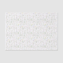 Floral Watercolor Alphabet Seidenpapier