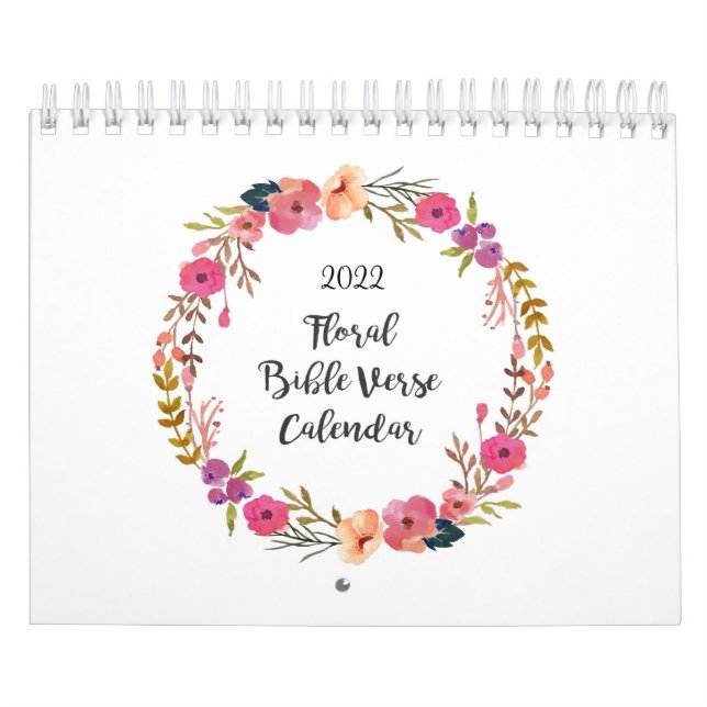 Floral Watercolor Bible Verse Calendar Kalender (Titelbild)
