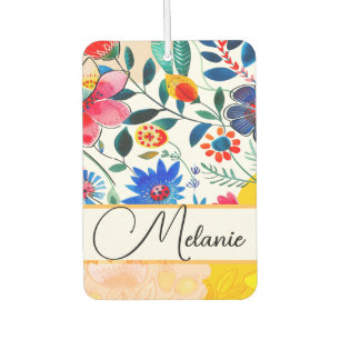 Floral Watercolor Boho Muster tropisch Autolufterfrischer