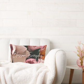 Floral Watercolor Botanical Pillow Lendenkissen