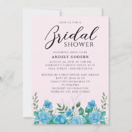 Floral Watercolor Bridal Shower Einladung