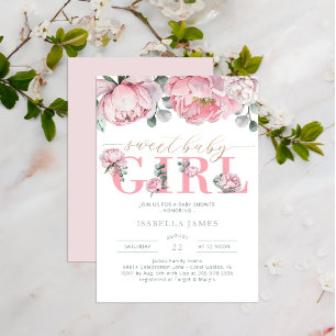 Floral Watercolor Eukalyptus Grüne Personalisiert Einladung