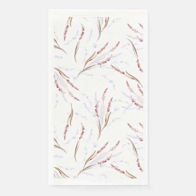 Floral Watercolor Gasttuch Serviette (Vorderseite)