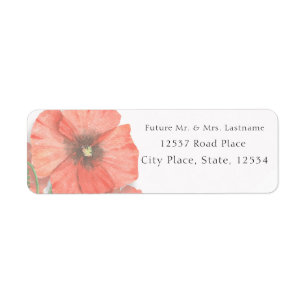 Floral Watercolor Hochzeitserklärung Rücksendeadre