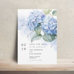 Floral Watercolor Hydrangea Hochzeit retten das Da Einladung