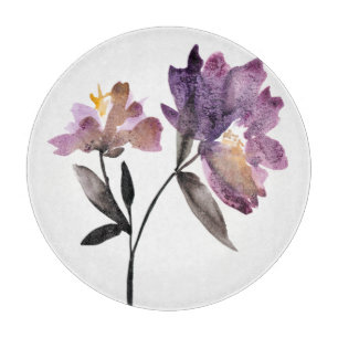 Floral Watercolor III Schneidebrett