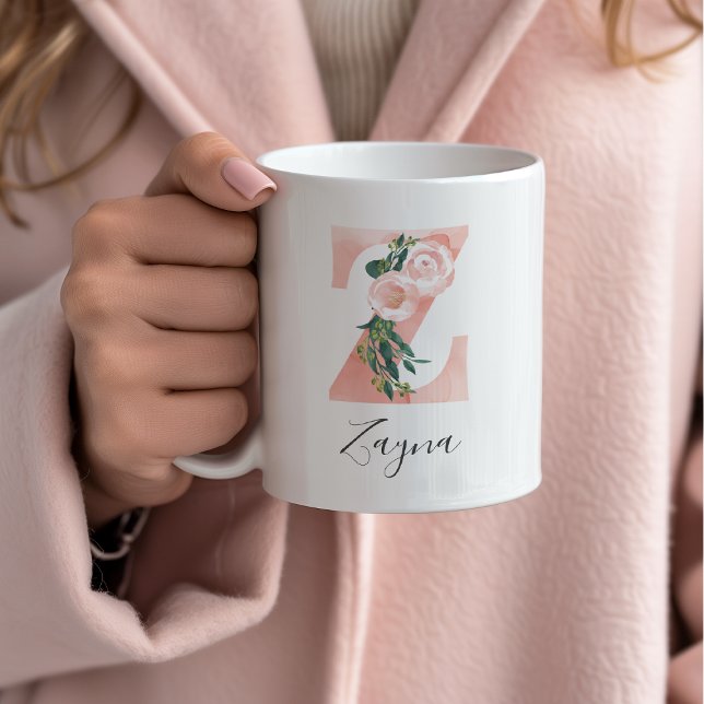 Floral Watercolor Initiale Tasse - Z (Von Creator hochgeladen)