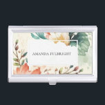 Floral Watercolor Kleine Unternehmen Personalisier Visitenkarten Dose<br><div class="desc">Floral Watercolor Small Business Personalisiert Card Case - mit atemberaubenden handbemalten Aquarellfloralen,  personalisiert mit Ihrem Namen. Macht ein sehr nachdenkliches Geschenk.</div>