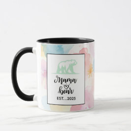 Floral Watercolor Mama Bear Mug Art Tasse