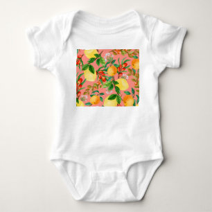 Floral Watercolor Mix: Farbenfrohe nahtlose Illust Baby Strampler