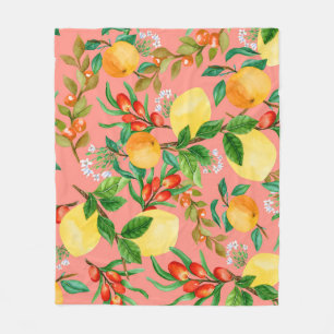 Floral Watercolor Mix: Farbenfrohe nahtlose Illust Fleecedecke