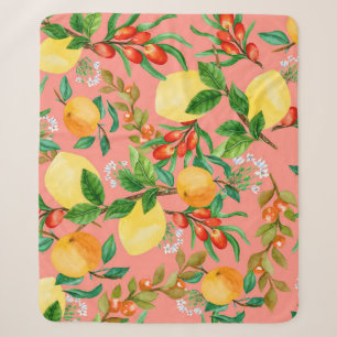 Floral Watercolor Mix: Farbenfrohe nahtlose Illust Sherpadecke