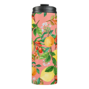 Floral Watercolor Mix: Farbenfrohe nahtlose Illust Thermosbecher