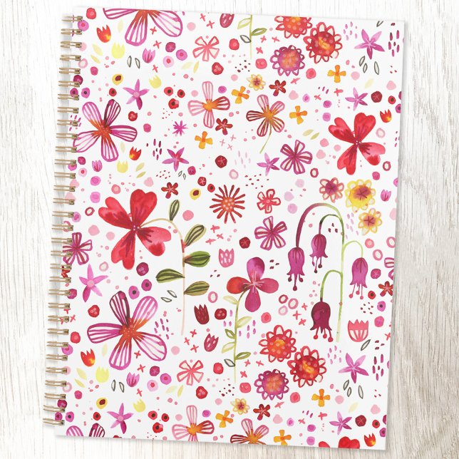 Floral Watercolor Modernes Muster Planer (Floral watercolor art planner)