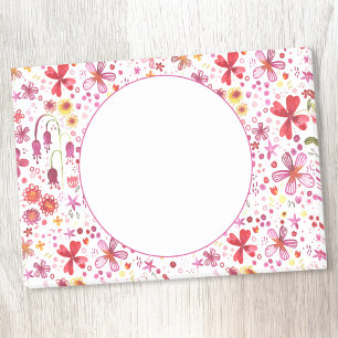 Floral Watercolor Modernes Muster Post-it Klebezettel