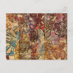Floral Watercolor Postkarte