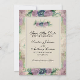 Floral Watercolor-Rose Save the Date