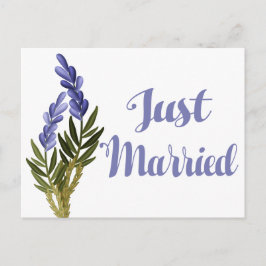 Floral Watercolor UAWG Lila Lavendel Wedding Ankündigungspostkarte