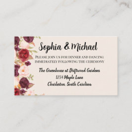 Floral Watercolor Wedding Design Begleitkarte