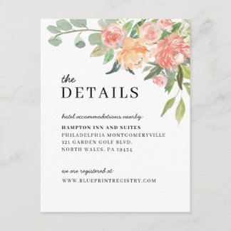 Floral Watercolor Wedding Einladungskarte