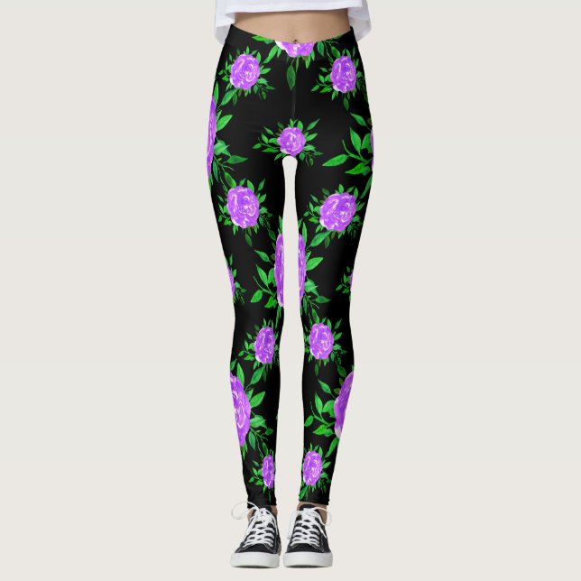 Floral Wedding Dresses Leggings (Vorderseite)