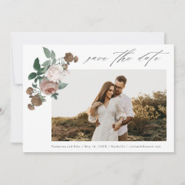 Floral Wedding Foto Save The Date