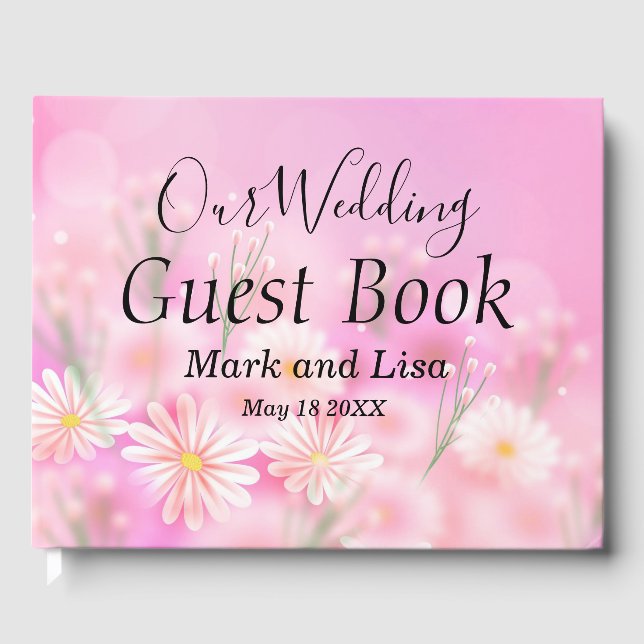 Floral Wedding Guest Book Gästebuch (Vorderseite)