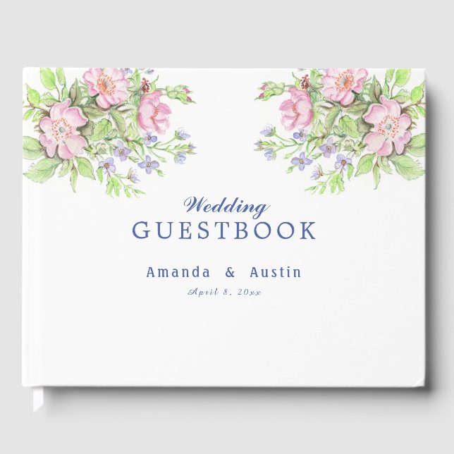 Floral Wedding Guestbook Gästebuch (Vorderseite)