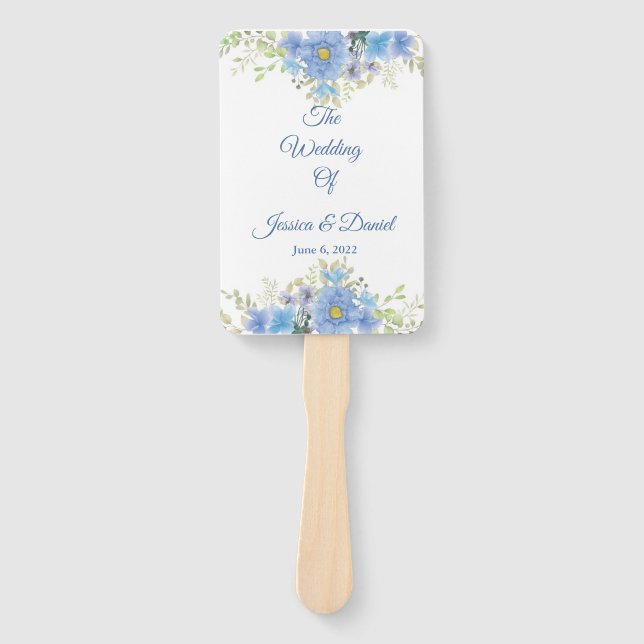 Floral Wedding Hand Fan Fächer (Vorderseite)