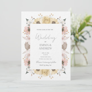 Floral Wedding Invitation – Elegant Einladung