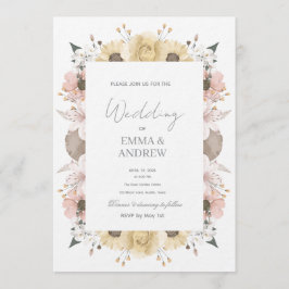 Floral Wedding Invitation – Elegant  Einladung