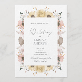Floral Wedding Invitation – Elegant Einladung