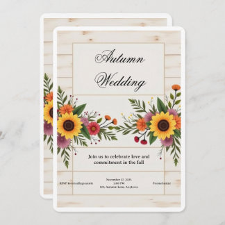 Floral Wedding Invitation – Elegant & Simple Einladung