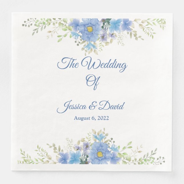 Floral Wedding Napkins Serviette (Vorderseite)