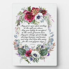 Floral Wedding Original Gedicht Fotoplatte