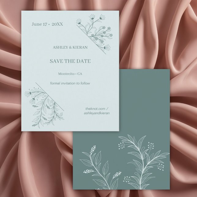 Floral Wedding Save the Date Budget Einladung Flyer (Von Creator hochgeladen)