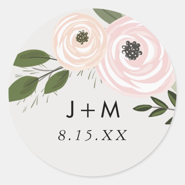 Floral Wedding Sprigs Sticker (Vorderseite)