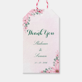 Floral Wedding Thank you tags favor tags editable Geschenkanhänger