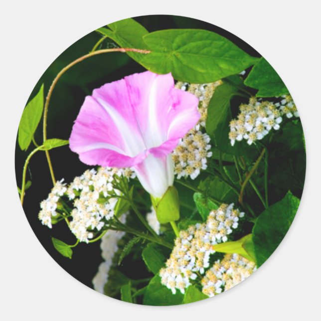 Floral Wedding Umschlag Aufkleber Sticker (Vorderseite)