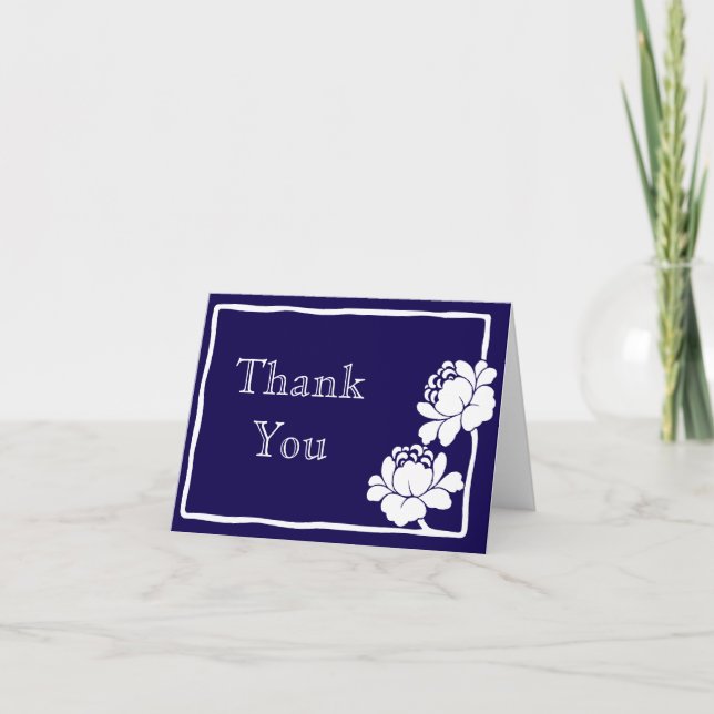 Floral Wedding Vielen Dank Dankeskarte (Vorderseite)