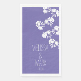 Floral Wedding Wreath Border Name Paper Gast to Serviette